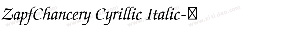 ZapfChancery Cyrillic Italic字体转换